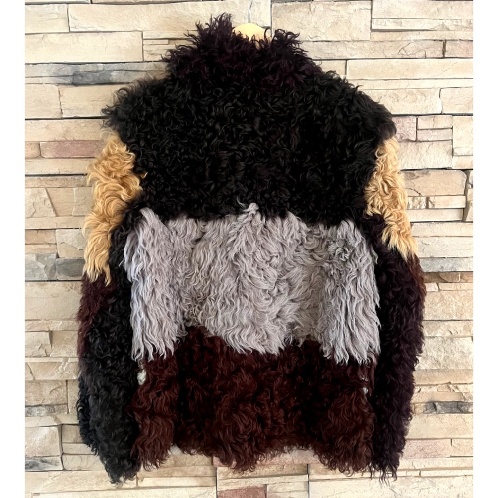 Marni Patchwork Shearling Jacket Size 42 - image 3